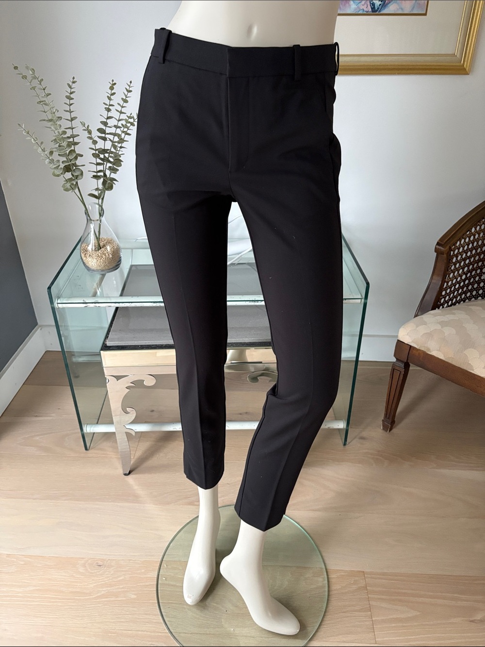 Inwear Women Black Slim Dress Pants – Tailored Ankle Length